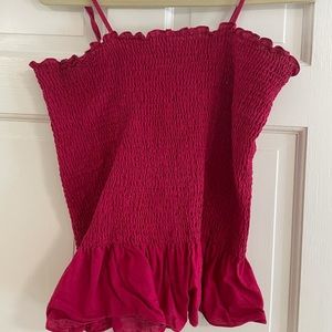 Pink ruched top